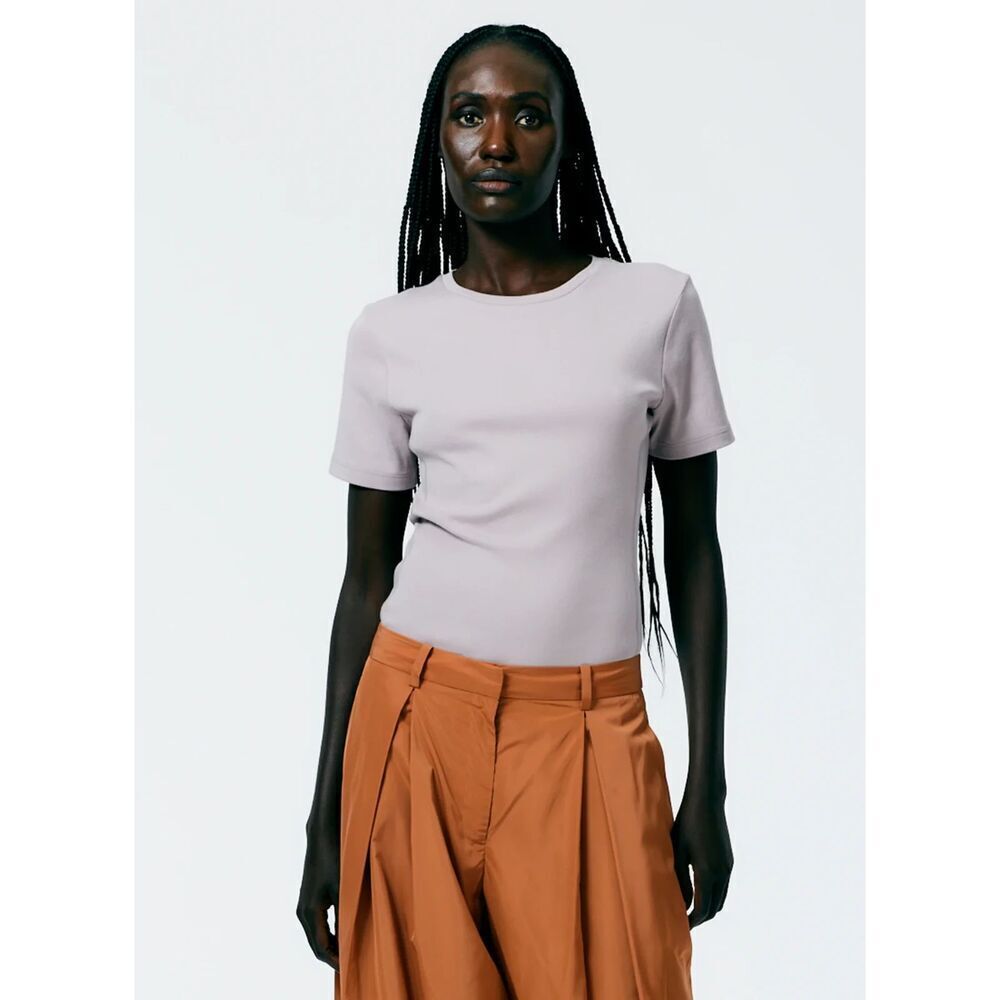 Tibi T-Shirting Bodysuit in Wheat